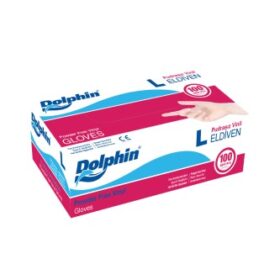 Dolphin Beyaz Vinil Eldiven Pudrasız (L)