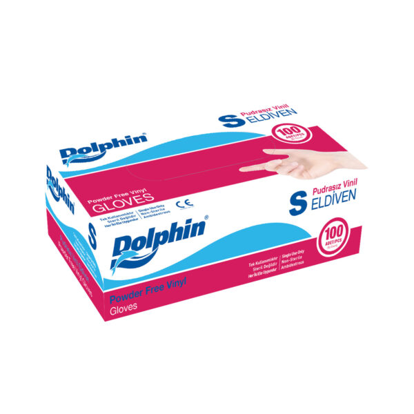 Dolphin Beyaz Vinil Eldiven Pudrasız (S)