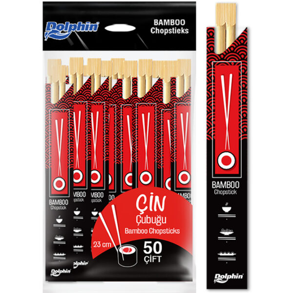 Dolphin Çin Yemek Çubuğu-Chopsticks 23cm 50 Çift