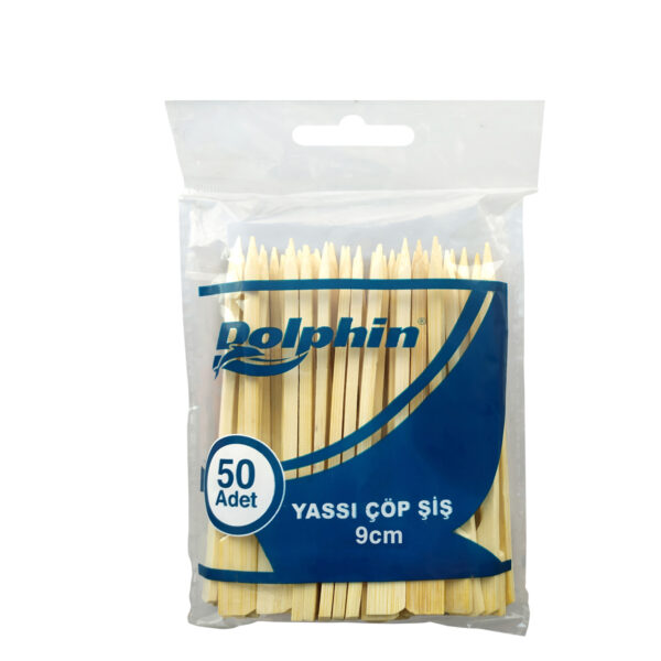 Dolphin Yassı Kokteyl Bambu 9cm 50li