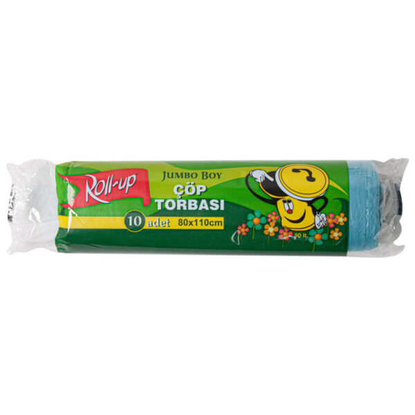 Roll-Up Jumbo Boy Mavi Çöp Torbası 80x110cm
