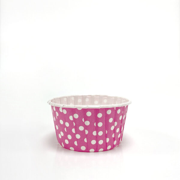 Dolphin Muffin Kek Kapsülü Pembe Puantiye Büyük Boy 50li